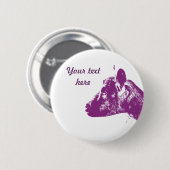 Lila Ziege Button (Vorne & Hinten)