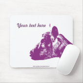 Lila Ziege Mousepad (Mit Mouse)