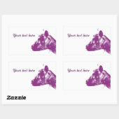 Lila Ziege Rechteckiger Aufkleber (Blatt)