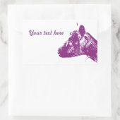 Lila Ziege Rechteckiger Aufkleber (Tasche)