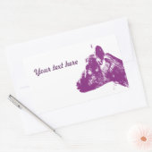 Lila Ziege Rechteckiger Aufkleber (Umschlag)