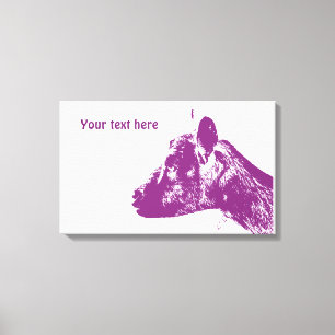 Lila Ziege Wrapped Canvas Leinwanddruck