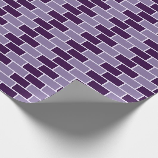Lila Ziegelwand Nahtloses Muster Geschenkpapier (Ecke)