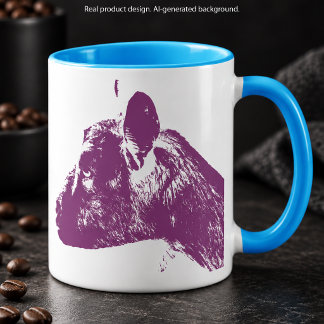 Lila-Ziegen-Energie Lustiger benutzerdefinierter T Tasse