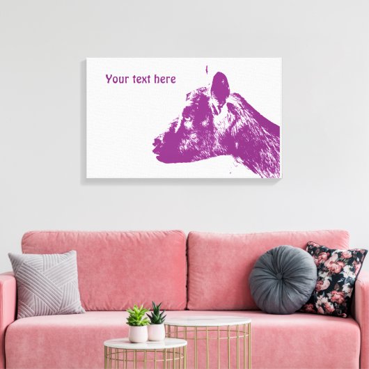 Lila Ziegenblume Leinwanddruck (Insitu (Wohnzimmer))