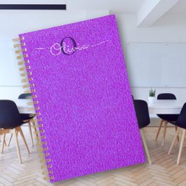 Lila Ziegenledertypografie Planer