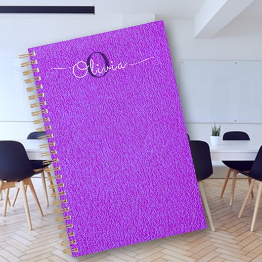 Lila Ziegenledertypografie Planer