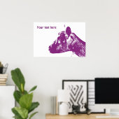 Lila Ziegenposter Poster (Heimbüro)