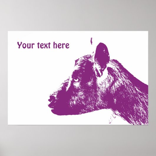 Lila Ziegenposter Poster (Vorne)