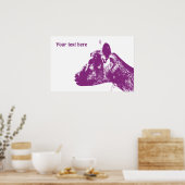 Lila Ziegenposter Poster (Küche)