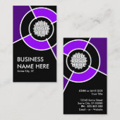 lila Ziellogo Visitenkarte (Vorne/Hinten)