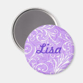 Lila Ziermagnet Magnet (Vorderseite/Rückseite)