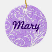 Lila Ziername Keramikornament (Vorne)