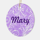 Lila Ziername Keramikornament (Links)