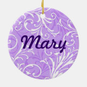 Lila Ziername Keramikornament (Hinten)