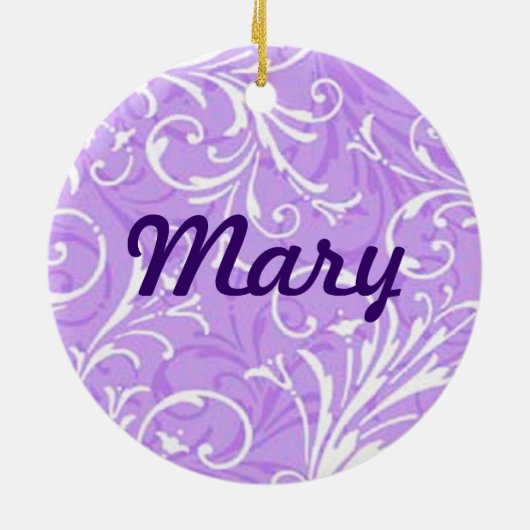 Lila Ziername Keramikornament (Hinten)