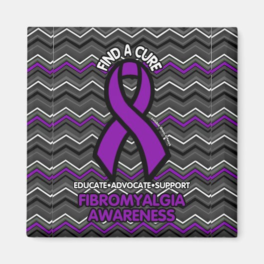 Lila Zig Zag...Fibro Magnet (Vorne)