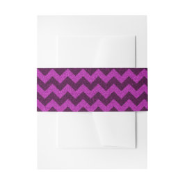 Lila Zig Zag Glitzer Einladungsbanderole