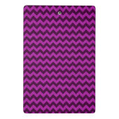 Lila Zig Zag Glitzer Mini Klemmbrett (Rückseite)
