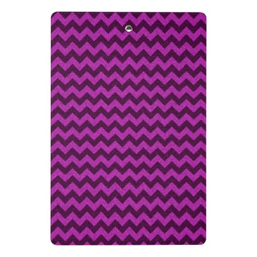 Lila Zig Zag Glitzer Mini Klemmbrett (Rückseite)