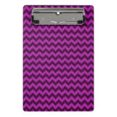 Lila Zig Zag Glitzer Mini Klemmbrett (Vorderseite)
