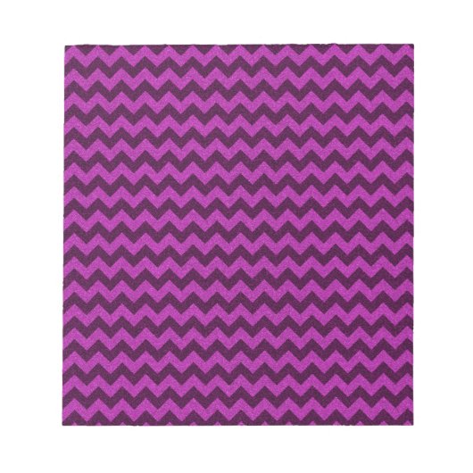 Lila Zig Zag Glitzer Notizblock (Vorderseite)