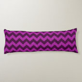 Lila Zig Zag Glitzer Seitenschläferkissen (Rückseite)