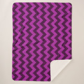 Lila Zig Zag Glitzer Sherpadecke (Vorderseite)