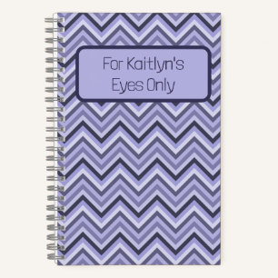Lila Zig Zags "My Eyes Only" Journal Notizblock