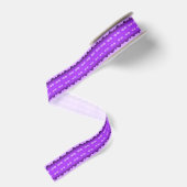 Lila Zigzag Design Ripsband (Rückseite)