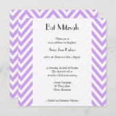 Lila Zigzag, Lila Zickzack, Bat Mitzvah Einladung (Vorne/Hinten)