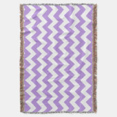 Lila Zigzag, Lila Zickzack, geometrisches Muster Decke (Vorderseite Vertikal)