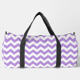 Lila Zigzag, Lila Zickzack, geometrisches Muster Duffle Bag