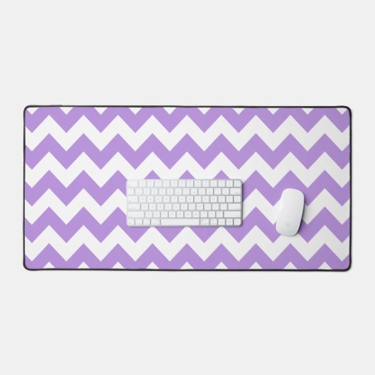 Lila Zigzag, Lila Zickzack, geometrisches Muster Schreibtischunterlage (Tastatur & Maus)