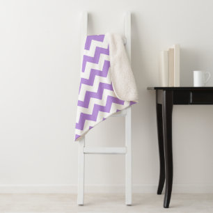Lila Zigzag, Lila Zickzack, geometrisches Muster Sherpadecke