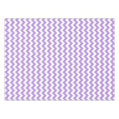 Lila Zigzag, Lila Zickzack, geometrisches Muster Tischdecke (Vorderseite (Horizontal))