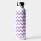 Lila Zigzag, Lila Zickzack, geometrisches Muster Trinkflasche (Links)