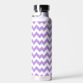 Lila Zigzag, Lila Zickzack, geometrisches Muster Trinkflasche (Rechts)