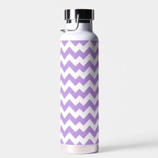 Lila Zigzag, Lila Zickzack, geometrisches Muster Trinkflasche (Rechts)