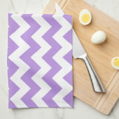 Lila Zigzag, Lila Zickzack, Ihr Name Geschirrtuch (Viertel Falte)