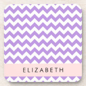Lila Zigzag, Lila Zickzack, Ihr Name Getränkeuntersetzer (Vorderseite)