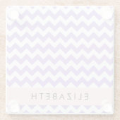 Lila Zigzag, Lila Zickzack, Ihr Name Glasuntersetzer (Rückseite)