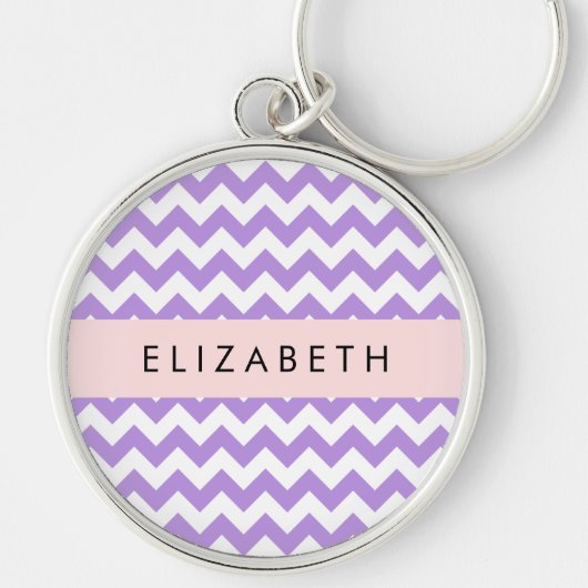 Lila Zigzag, Lila Zickzack, Ihr Name Schlüsselanhänger (Vorne)