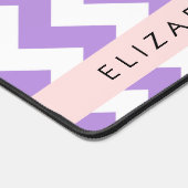 Lila Zigzag, Lila Zickzack, Ihr Name Schreibtischunterlage (Ecke)