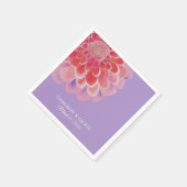 Lila Zinnia Sommerhochzeit Serviette (Ecke)