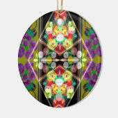 Lila Zinnias Keramik Ornament (Links)