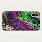 Lila, Zitronengrün, schwarze Fluid Art Case-Mate iPhone Hülle (Rückseite (Horizontal))