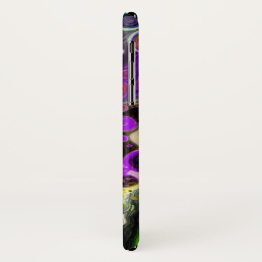 Lila, Zitronengrün, schwarze Fluid Art Case-Mate iPhone Hülle (Hinten/Links)