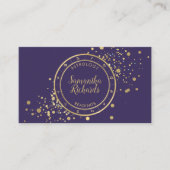 Lila Zodiac Astrologie-Goldstars Visitenkarte (Vorderseite)