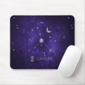 Lila Zodiakarzinom | Kosmisches Astrologie Horosko Mousepad (Mit Mouse)